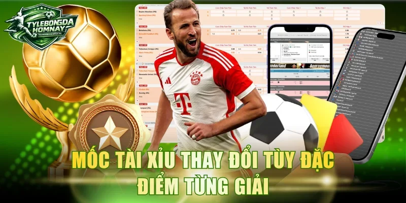 Mốc tài xỉu thay đổi tùy đặc điểm từng giải